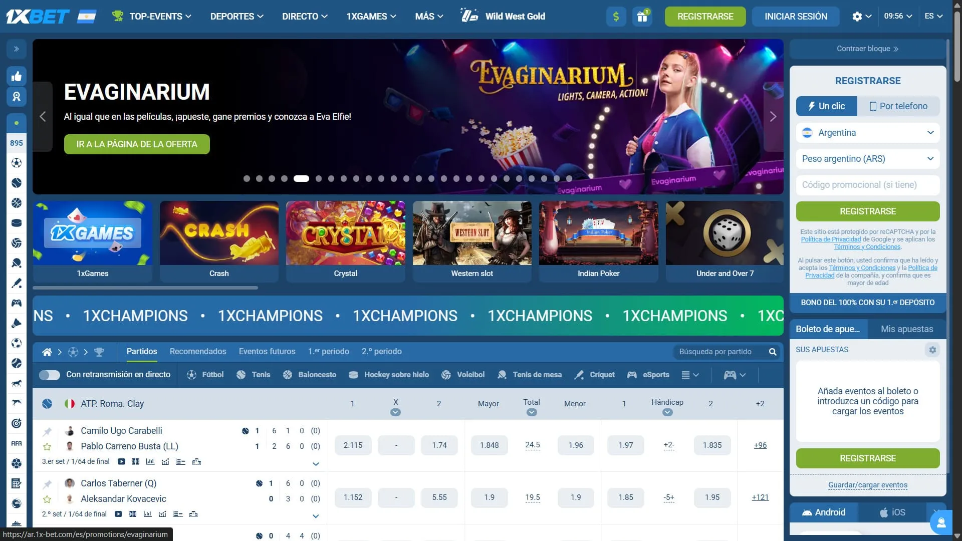 Apuestas con Solana 1xBet